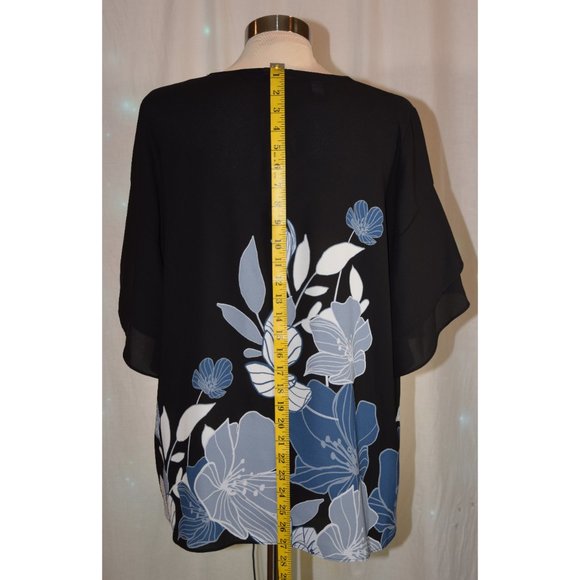 Alfani Floral Chiffon Blouse size L - Picture 5 of 7